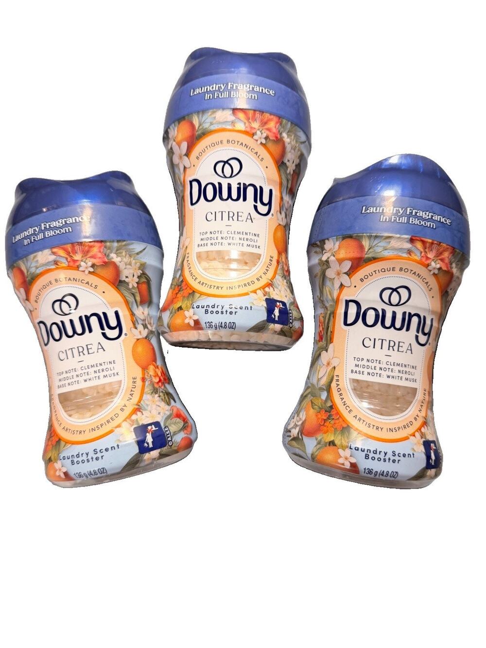 Set Of 3 Downy Citrea Boutique Botanicals in wash Laundry Scent Booster 4.8oz